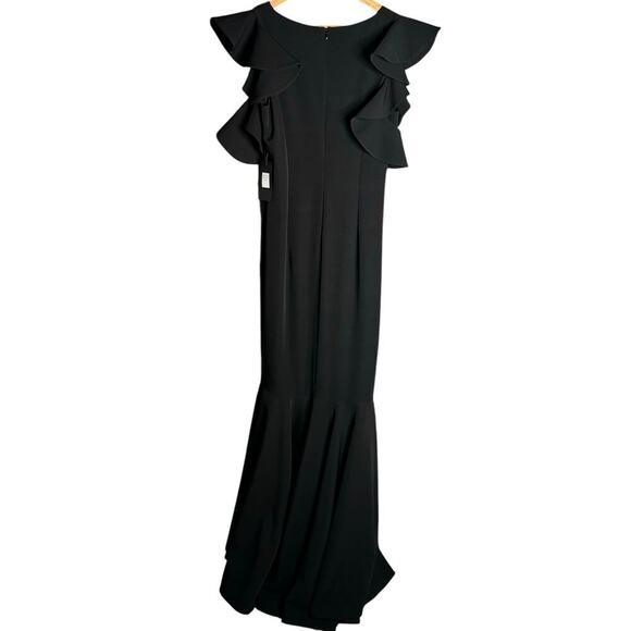 Posh Couture Ruffle Mermaid Gown Black Size M NWT - Picture 8 of 10